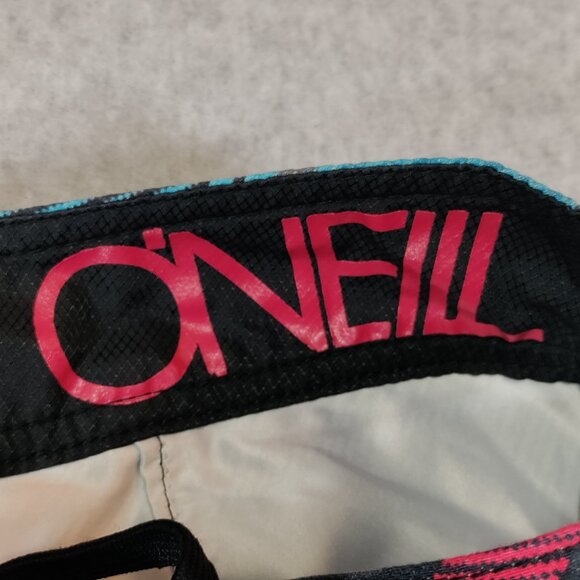 O'Neill Hybrid Board Shorts Mens 32 Blue Plaid 10.5in Inseam Beach Swim Surfing - Picture 8 of 14